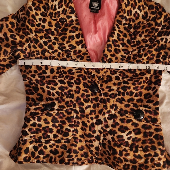 Dollhouse cropped jacket leopard printed 3/4 sleeves size M - Picture 4 of 9